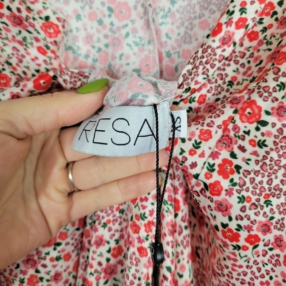 RESA‎ Hannah Ditsy Floral Slip Madi Satin Dress XS - Picture 3 of 10